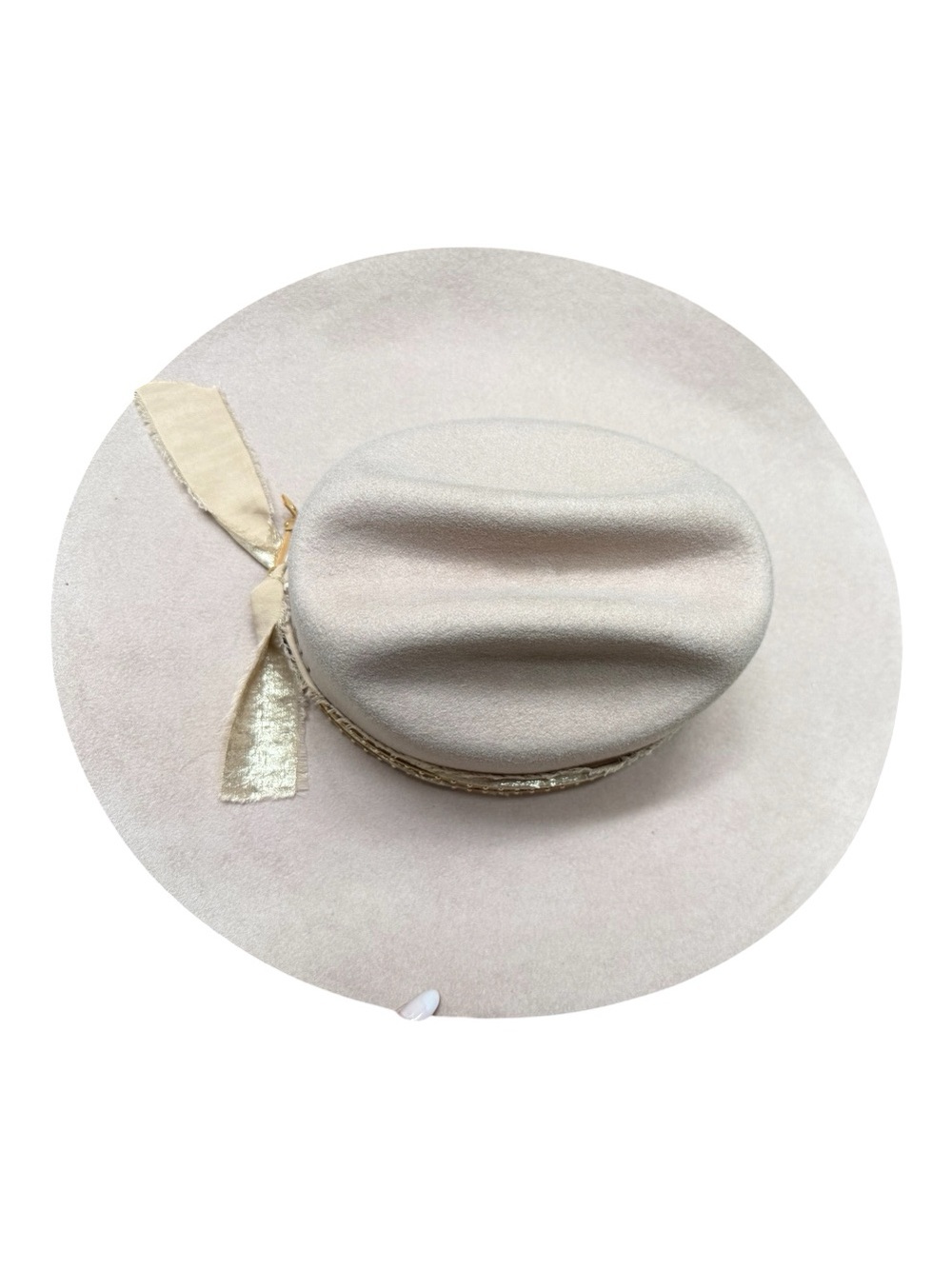 American Hat Makers Women’s 100% Wool Cattlemen’s Cut Light Beige Western Hat M